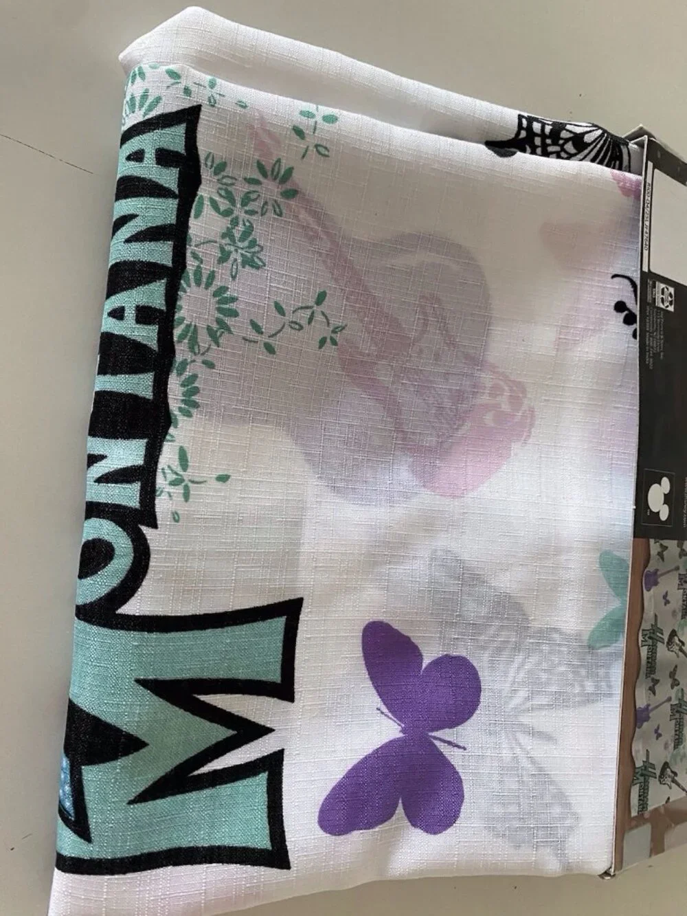 13 Piece Disney Hannah Montana Guitar Butterfly‎ Fabric Shower Curtain 72” X 72”